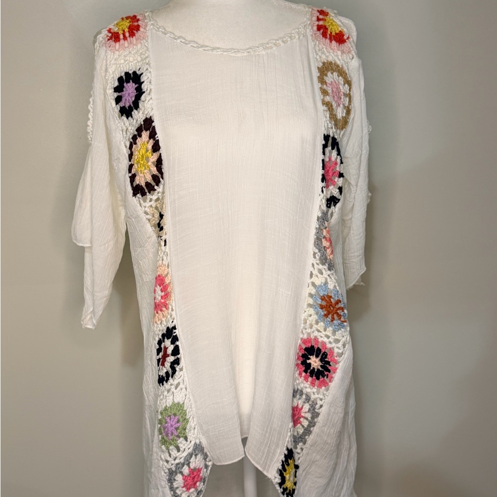SHEIN Multicolor Crochet Swimsuit Coverup